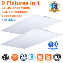 2x4 Edge Lit LED Panel Light 3 Wattage 3CCT 120-347v cUL Smart Wireless Network Controls Ready 1