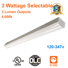4 Foot LED Shop Light 3 Wattage Selectable 4000k 120-347v cUL 0-10v Dimmable 1