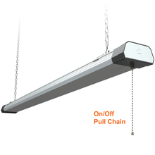 On/Off Pull Chain For 4 Pack 100watt Linkable 4' LED Shop Light 5000k 13000 Lumens cETL 120v