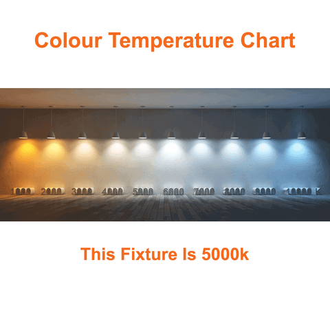 5000k Colour Temperature Chart For 100 Watt Barn Light Yard Light 100-277v 5000k 12000 Lumens ETL IP65 Photocell