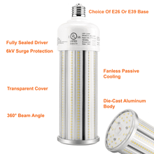 54watt LED Corn Bulb Outdoor LED Light Bulb 5000k 7600 Lumens 120-277v cUL E26 And E39 Base 3