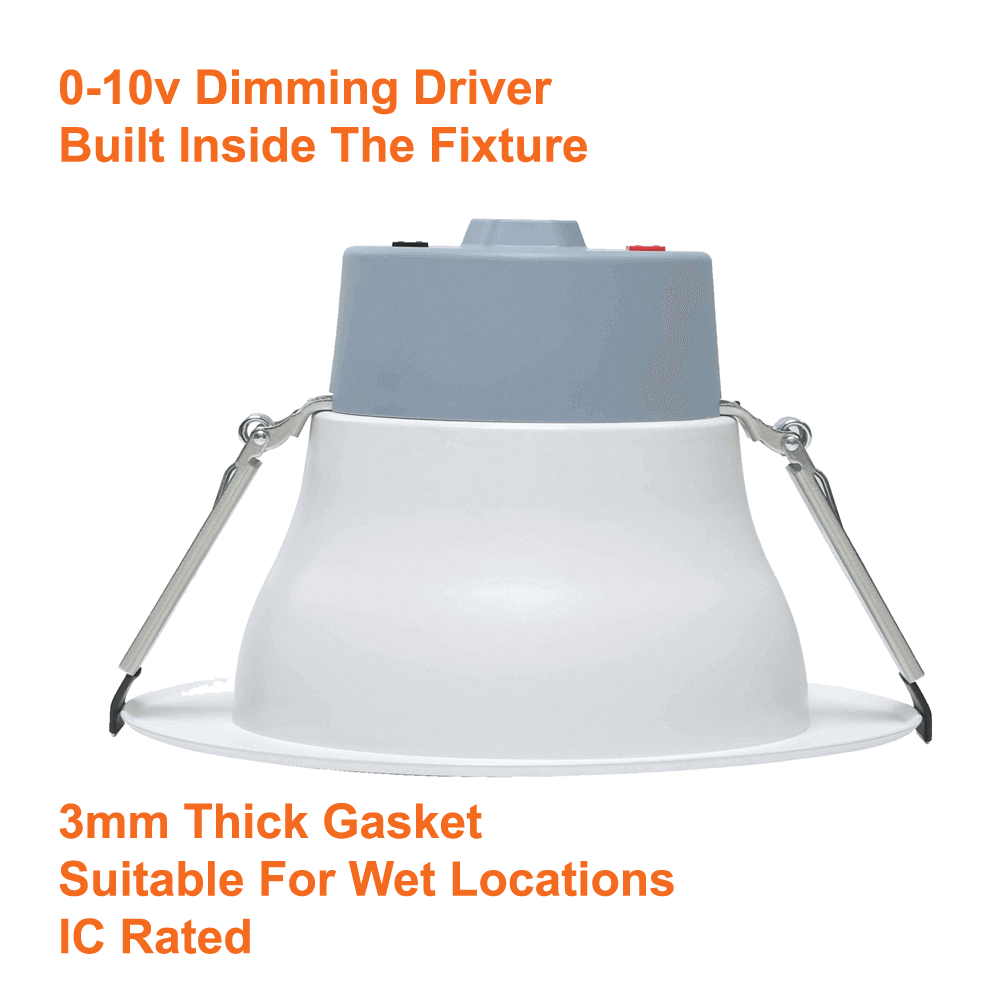 4 Pack 6" Pot Light LED Downlight 3 Wattages 3 CCT 120-347v cUL 4