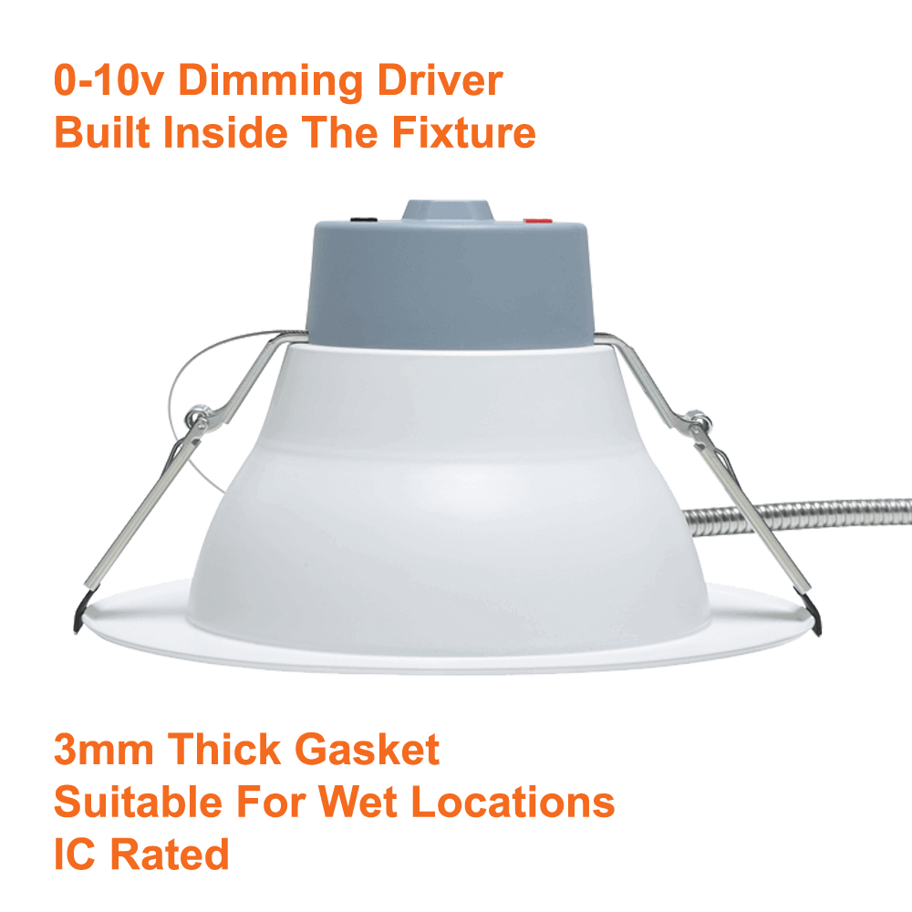 4 Pack 8" Pot Light LED Downlight 3 Wattages 3 CCT 120-347v cUL 4