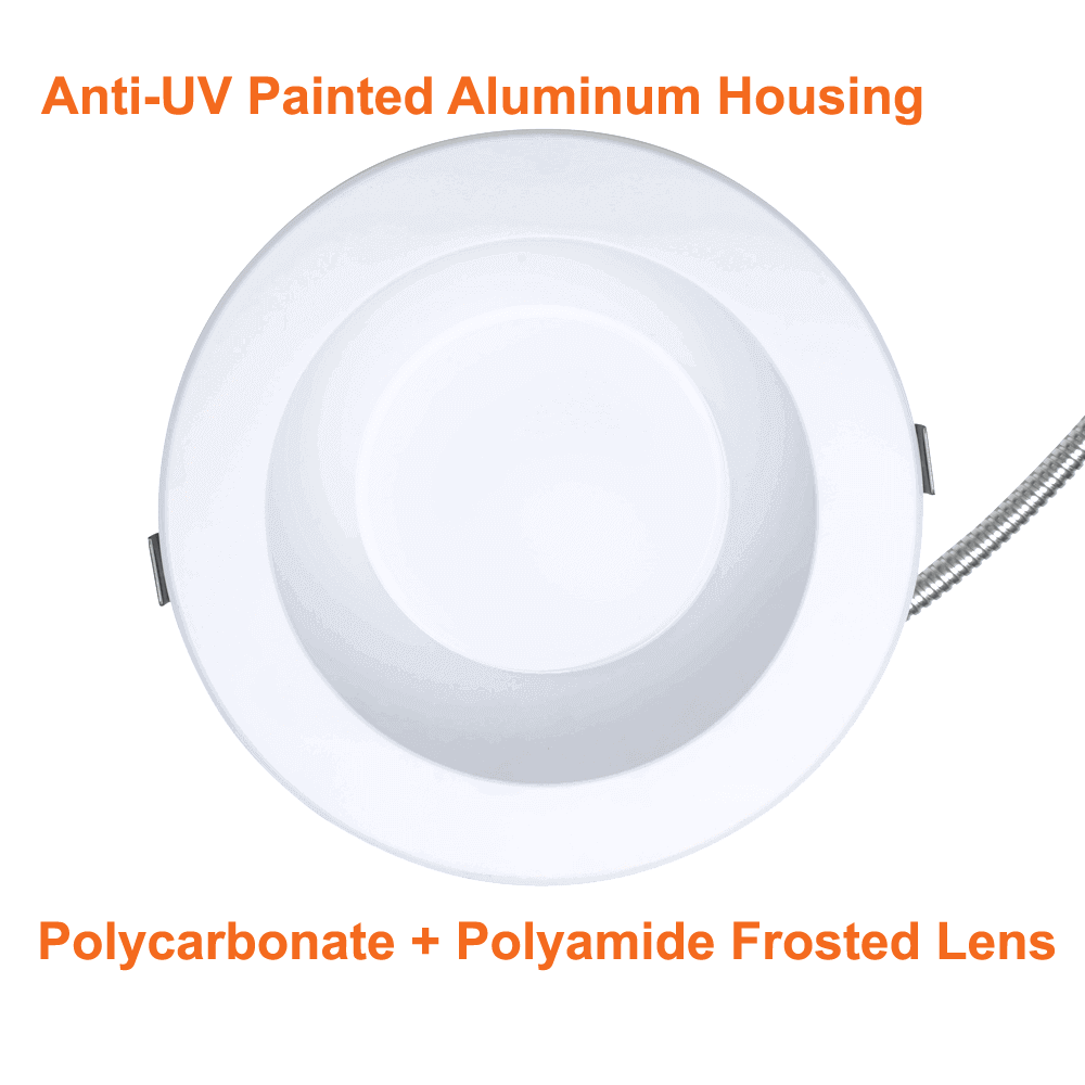 4 Pack 8" Pot Light LED Downlight 3 Wattages 3 CCT 120-347v cUL 5