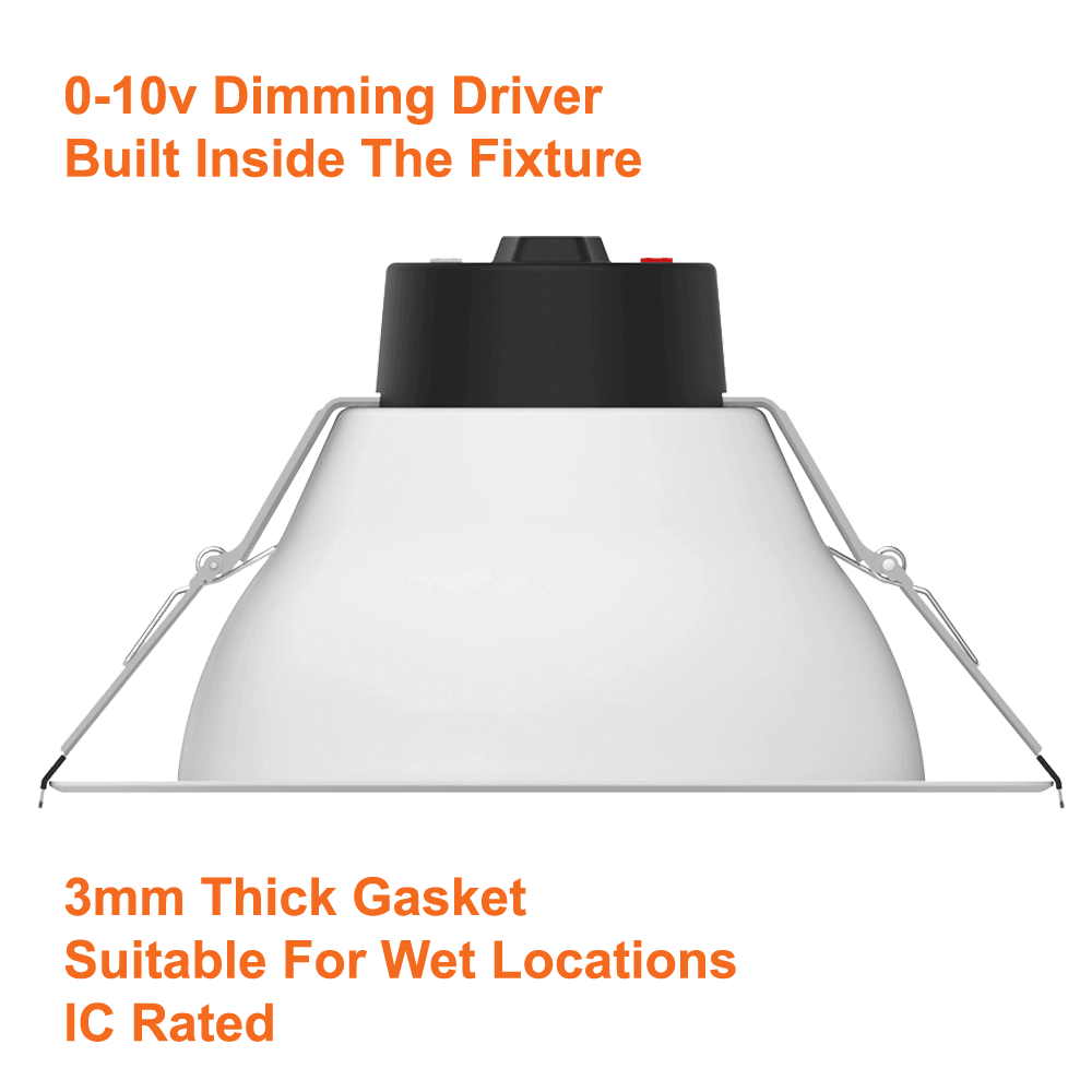 4 Pack 9.5" Pot Light LED Downlight 3 Wattages 3 CCT 120-347v cUL 4