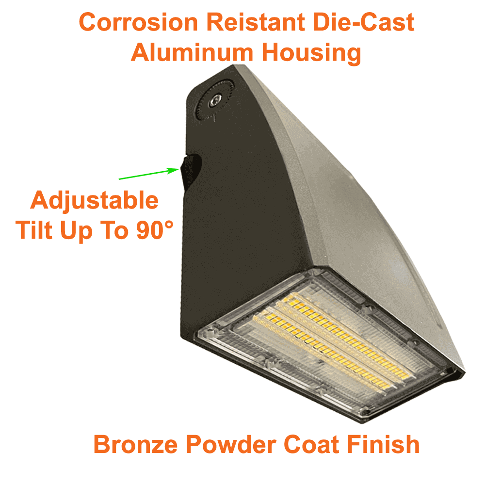 Adjustable LED Outside Wall Light 21 28 35 Watts 3 CCT Selectable cUL 120-347v Dimmable 4