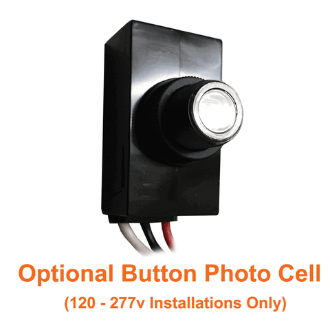 Button Photo Cell For 100watt Flood Light Parking Lot Light 4000k 13400 Lumens 120-347v cUL 0-10v Dimmable 