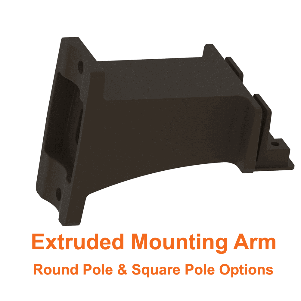 Mounting Arm For 150watt Dark Sky Flood Light Parking Lot Light 3000k 22500 Lumens 120-347v cUL