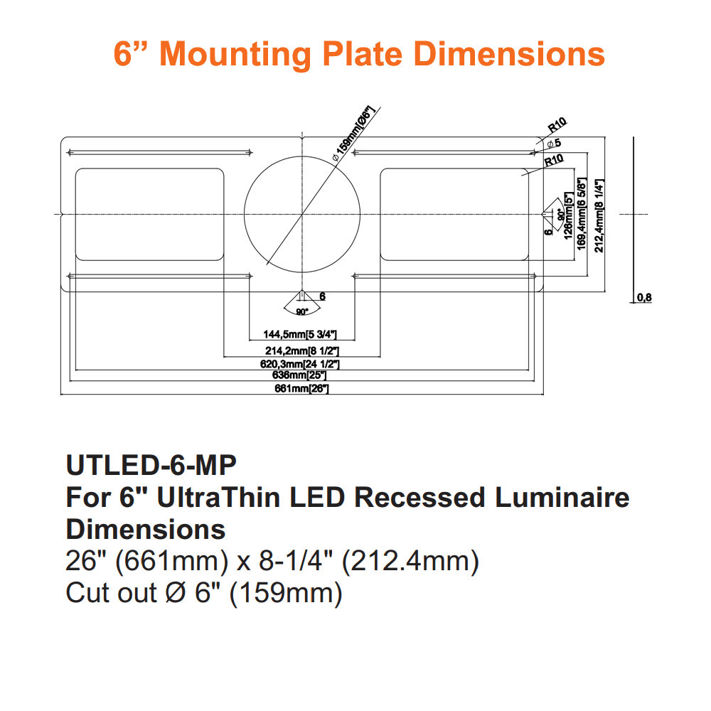 Mounting Plate For LED Pot Light 6 Inch Downlight