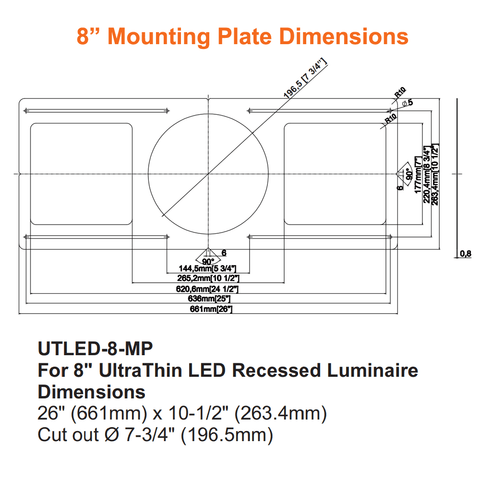 Mounting Plate For LED Pot Light 8 Inch Downlight