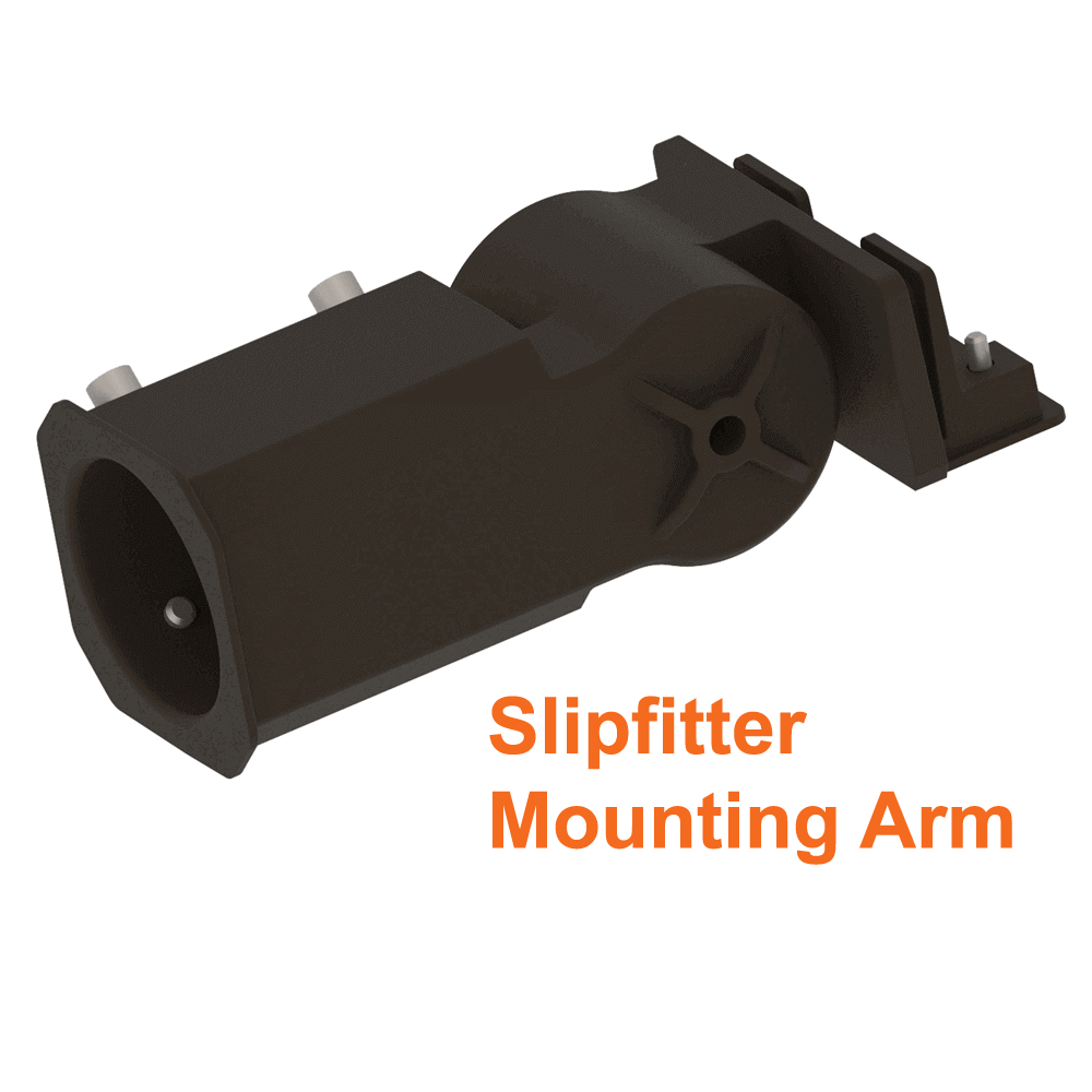 Slipfitter Mounting Arm For 100watt Flood Light Parking Lot Light 4000k 13400 Lumens 120-347v cUL 0-10v Dimmable 