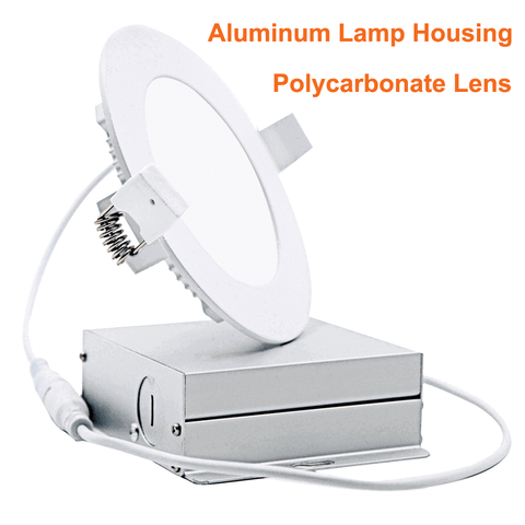 Thin LED Pot Light 4 Inch Downlight 12watts 900 Lumens 5 CCT 120-347v cETL Dimmable 3