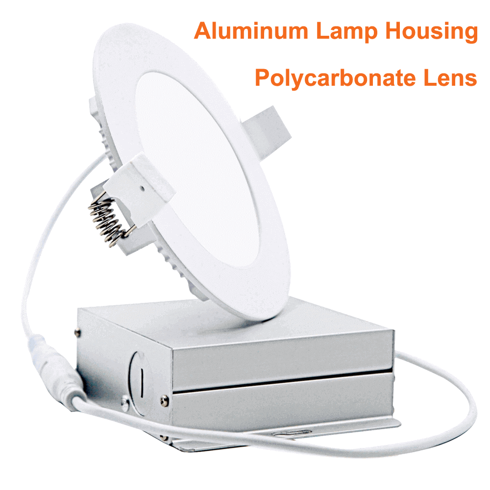 Thin LED Pot Light 6 Inch Downlight 15watts 1125 Lumens 5CCT 120-347v cETL Dimmable 3