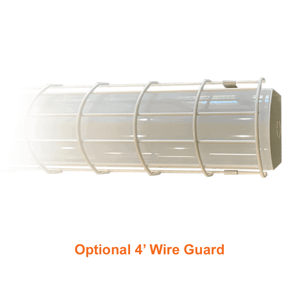 Wire Guard For 4 Foot LED Shop Light 3 Wattage Selectable 5000k 120-347v cUL 0-10v Dimmable