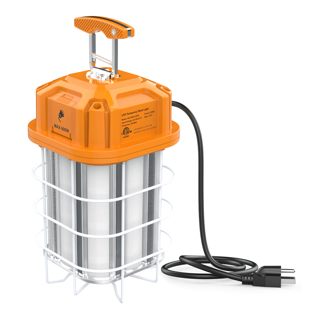 Work Light Construction Light 125w 5000k 120-277v cETL Orange Linkable LED Network